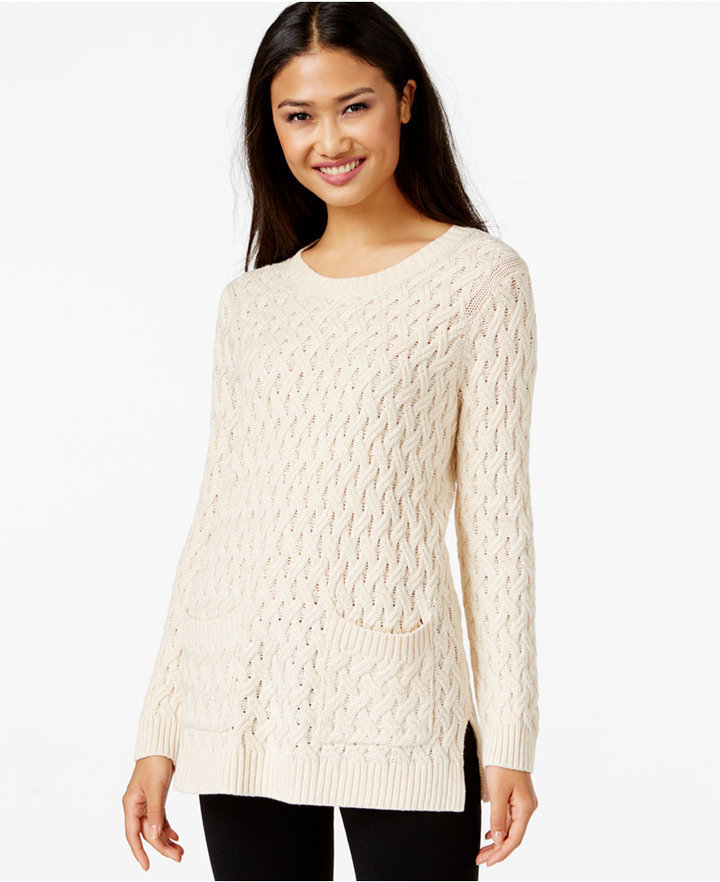 Jeanne pierre cable knit cardigan best sale