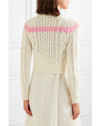 Preen Line Jessica Striped Cable Knit Sweater