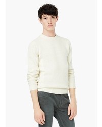 Mango Man Textured Cotton Sweater