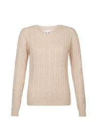 New Look Nude Slim Fit Cable Knit Jumper