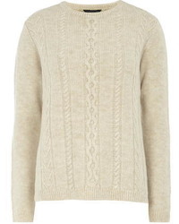 Oat Knitted Cable Jumper