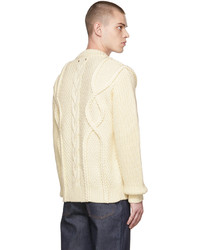 Golden Goose Off White Cable Knit Sweater
