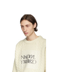 N. Hoolywood Off White Cable Knit Will Sweater