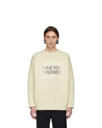 N. Hoolywood Off White Cable Knit Will Sweater
