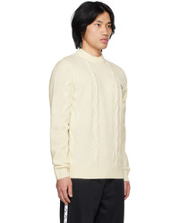 Fred Perry Off White Cable Sweater