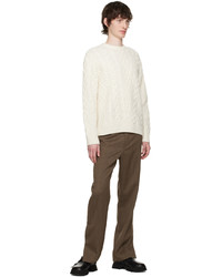 Solid Homme Off White Crewneck Sweater