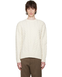 Solid Homme Off White Crewneck Sweater