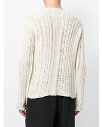 Rick Owens Ribbed Open Knit Sweater Unavailable