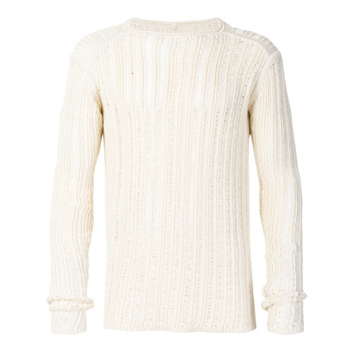 Rick Owens Off-White Ribbed Sweater