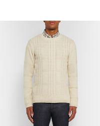Gant Rugger Cable Knit Wool And Cotton Blend Sweater
