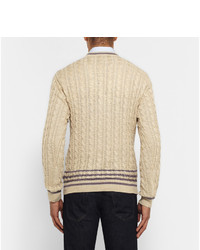 Dunhill Slim Fit Cable Knit Silk Sweater