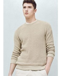 Mango Outlet Textured Cotton Blend Sweater