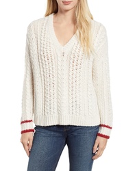 Velvet by Graham & Spencer Tipped Cable Sweater