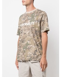 Carhartt WIP Camouflage Print Cotton T Shirt