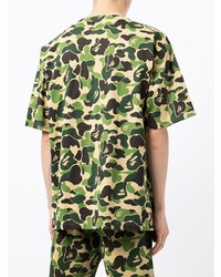 A Bathing Ape Camouflage Print Logo T Shirt
