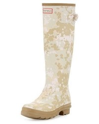 Beige Camouflage Rain Boots