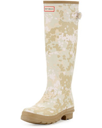 Hunter Boot Original Tall Flectarn Camouflage Rain Boot Pale Sand