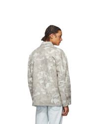 Marcelo Burlon County of Milan Beige And White Safari Camouflage Jacket