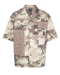 Beige Camouflage Short Sleeve Shirt