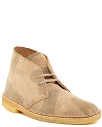 Beige Camouflage Suede Shoes