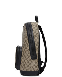 Gucci Beige And Black Small Gg Eden Backpack