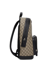 Gucci Beige And Black Small Gg Eden Backpack