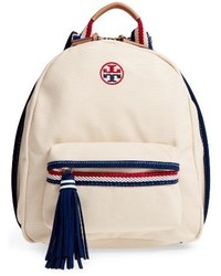 Tory Burch Preppy Canvas Backpack Beige