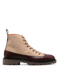 PS Paul Smith Panelled Lace Up Ankle Boots
