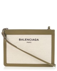Balenciaga Navy Pochette Cotton Canvas Cross Body Bag
