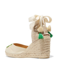 Castaner Mercedes Salazar Carina 80 Embroidered Canvas Wedge Espadrilles