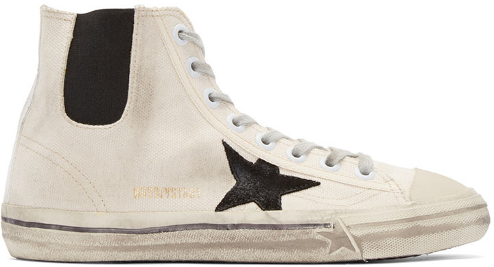 golden goose white canvas v star sneakers original 590185