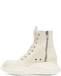 Rick Owens DRKSHDW Off White Abstract Sneakers