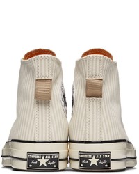 Converse Off White Beige Chuck 70 High Top Sneakers