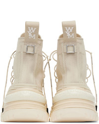 Wooyoungmi Off White Double Lace High Top Sneakers