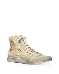 Balenciaga Paris Destroyed High Top Sneakers