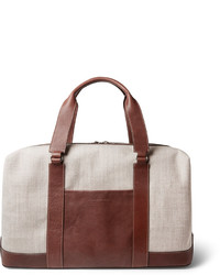 Beige Canvas Holdall