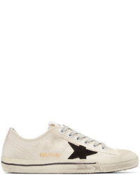 Golden Goose Deluxe Brand Golden Goose White Canvas V Star Sneakers