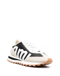 Ami Paris Logo Patch Panelled Sneakers