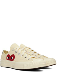 Comme Des Garcons Play Off White Converse Edition Chuck 70 Sneakers
