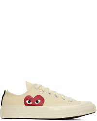 Comme Des Garcons Play Off White Converse Edition Chuck 70 Sneakers
