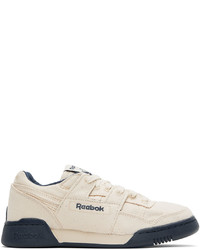 Reebok Classics Off White Red Workout Plus Sneakers