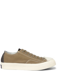 VISVIM Skagway Cotton Canvas And Leather Sneakers