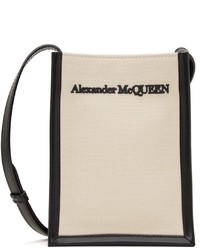 Alexander McQueen Beige Mini Edge Crossbody Messenger Bag