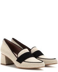 Tabitha Simmons Margot Suede Trimmed Canvas Pumps