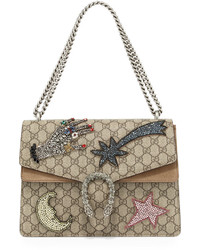 Gucci Dionysus Embroidered Shoulder Bag Multitaupe