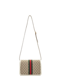Gucci Beige And White Gg Queen Margaret Bag