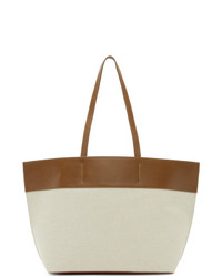 A.P.C. Brown And Off White Totally Tote