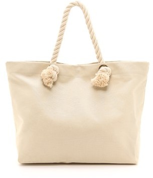 canvas beach tote with rope handles