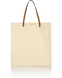Stella McCartney Faux Leather Trimmed Canvas Tote