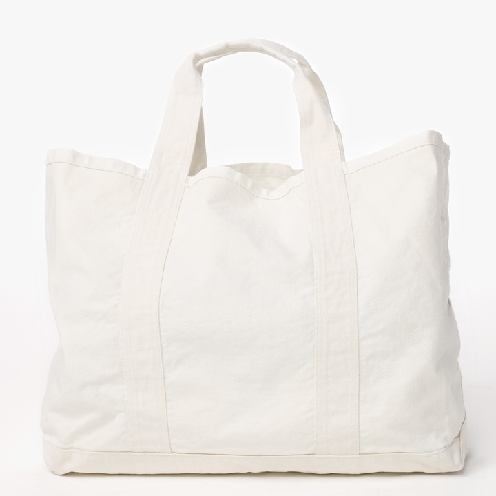 Large London Tote in Archive Beige/white